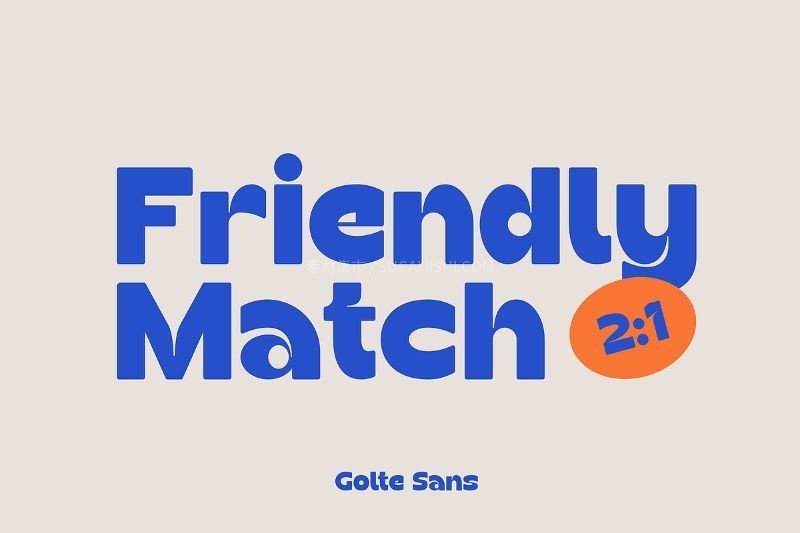 Golte现代无衬线英文标题字体